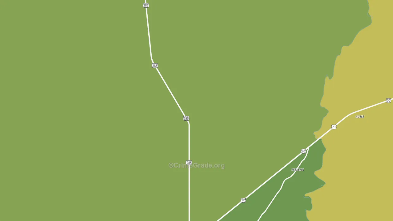 Mountain View, NM Map of Robbery Rates