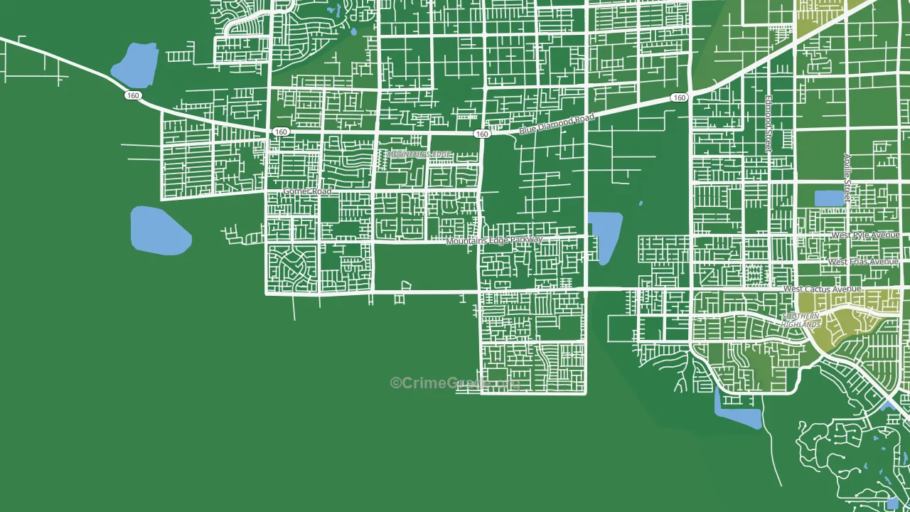 Mountain's Edge, Las Vegas, NV Map of Robbery Rates