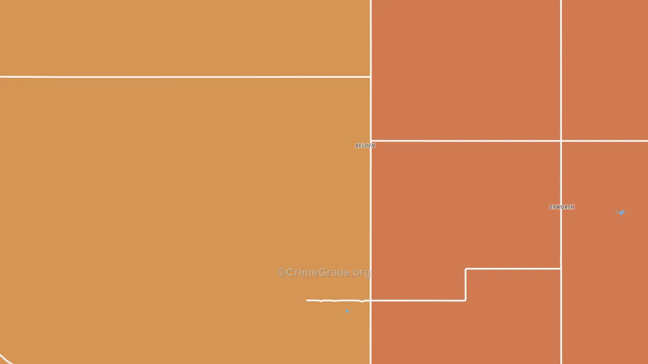 Mountrail County, ND Map of Robbery Rates