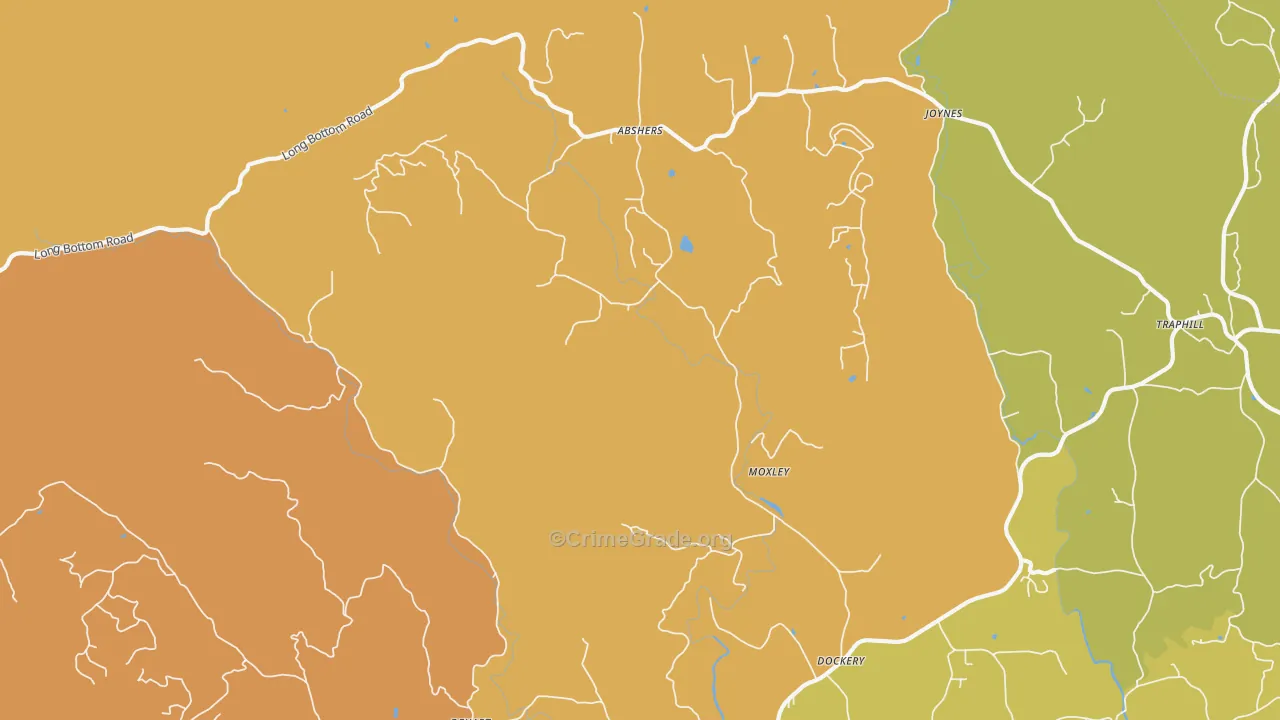 Moxley, NC Map of Robbery Rates