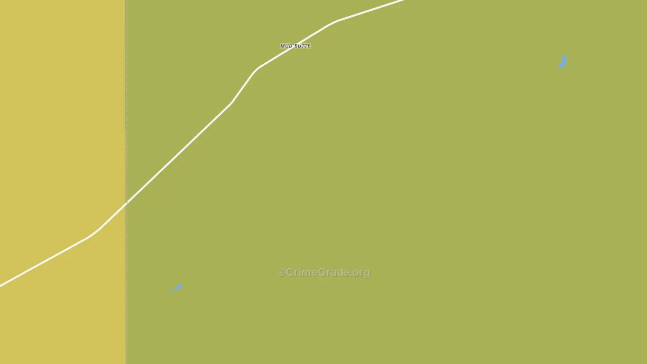 Mud Butte, SD Map of Robbery Rates