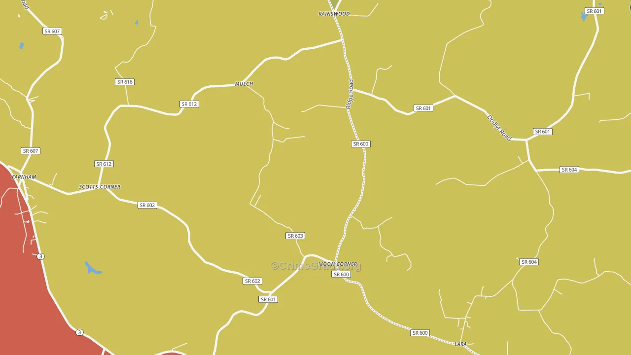 Mulch, VA Map of Robbery Rates