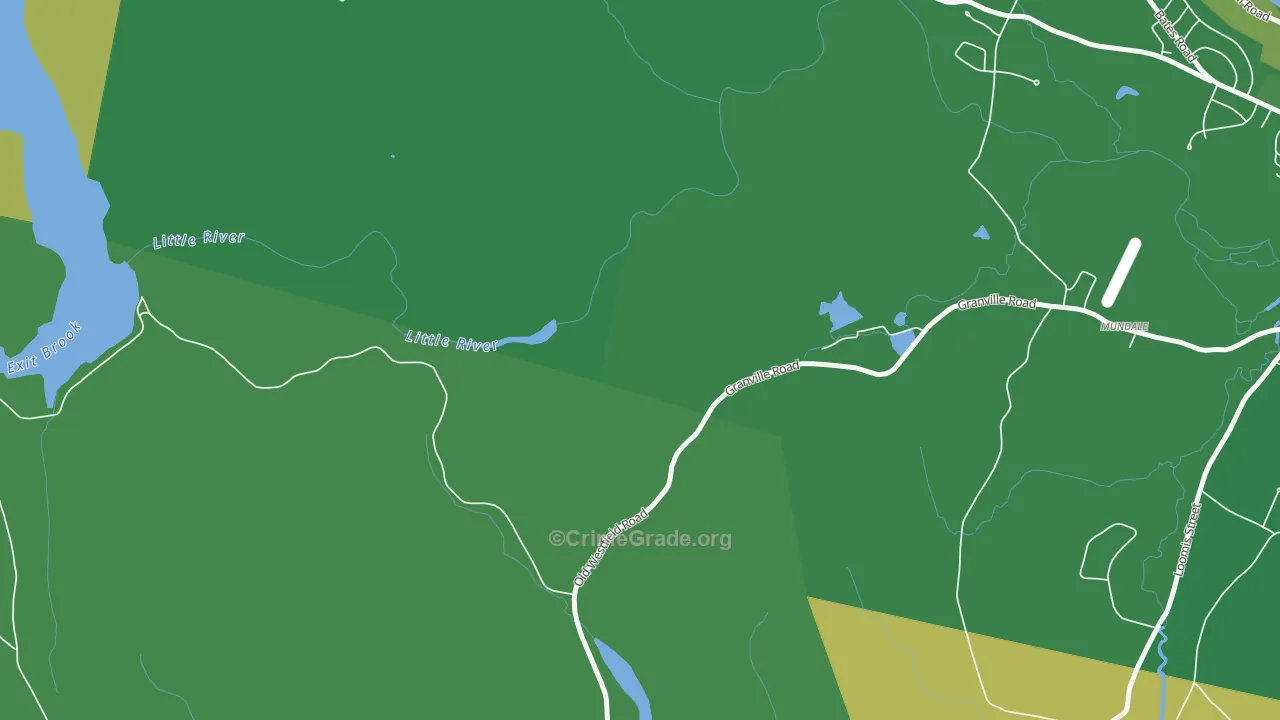 Mundale, MA Map of Robbery Rates
