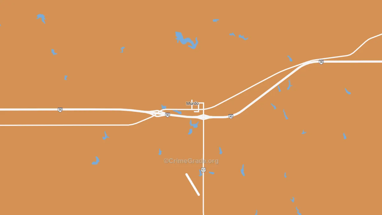 Murdo, SD Map of Robbery Rates