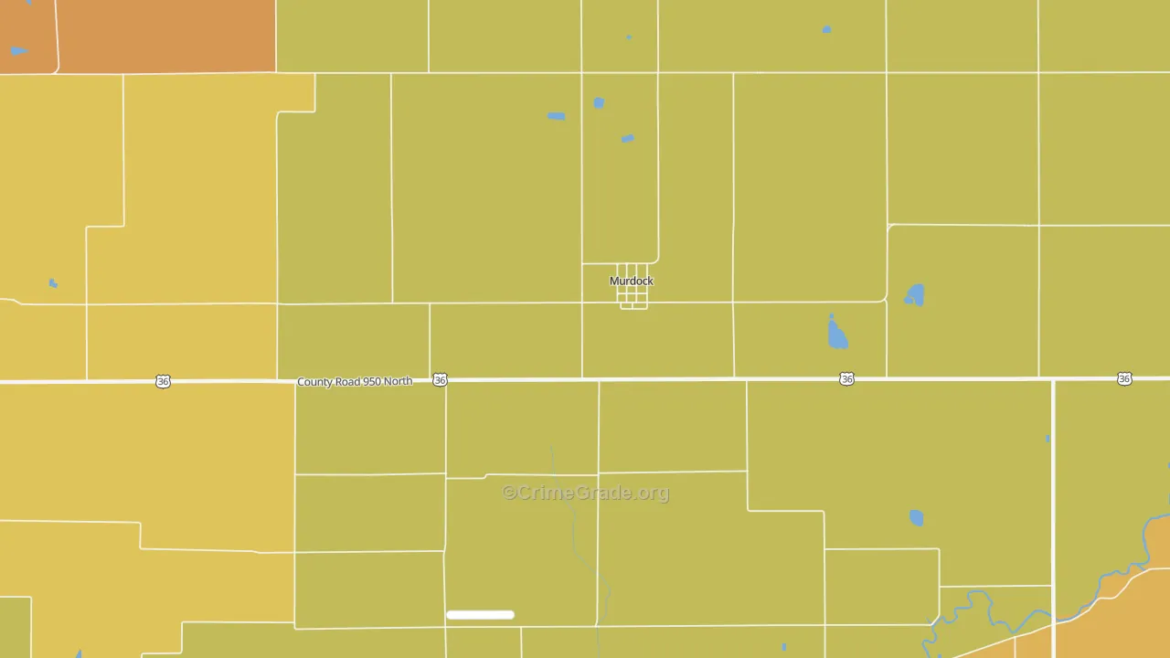 Murdock, IL Map of Robbery Rates