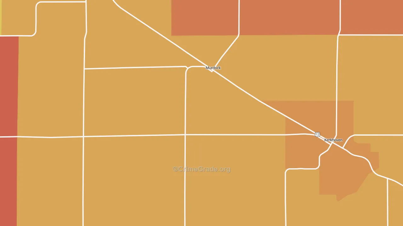 Murdock, MN Map of Robbery Rates