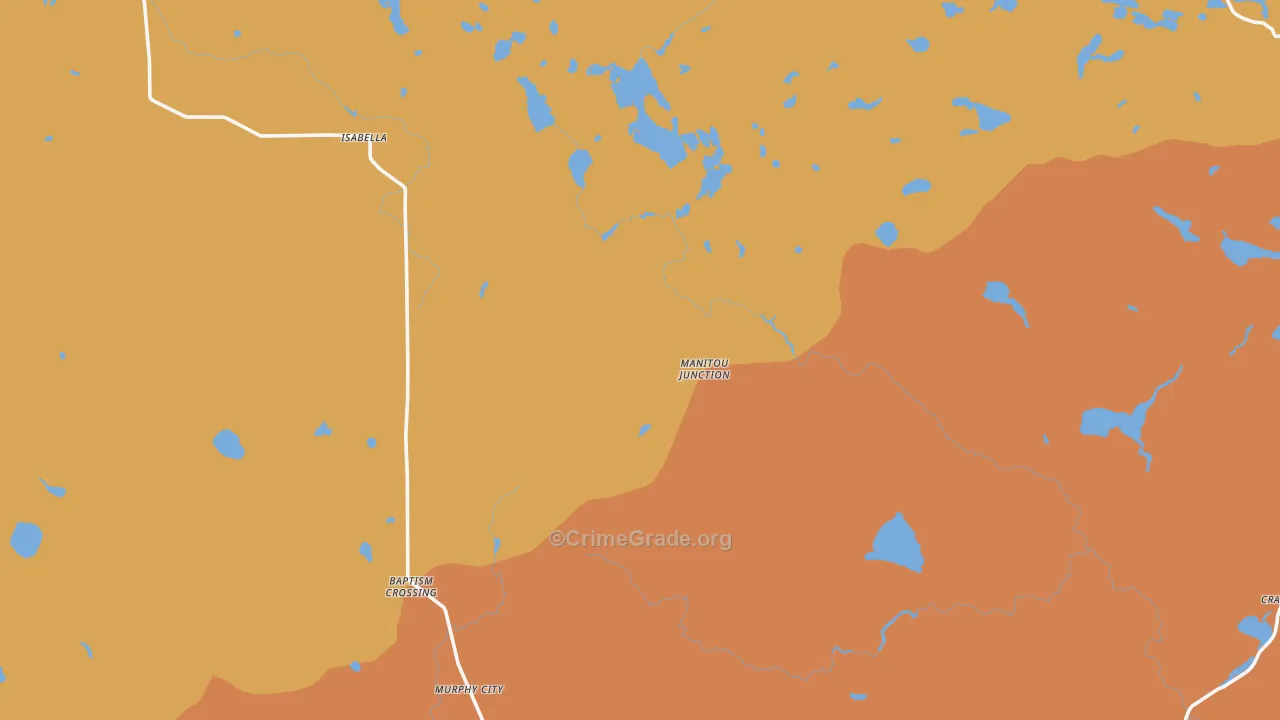 Murphy City, MN Map of Robbery Rates