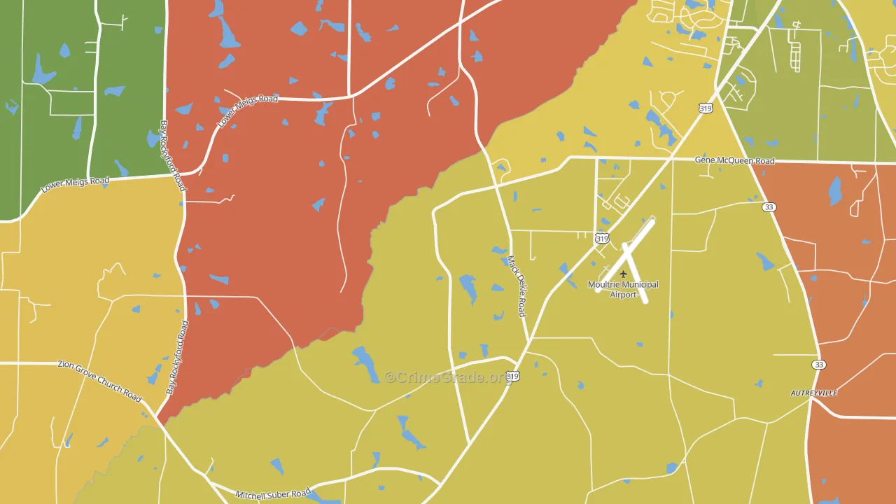 Murphy, GA Map of Robbery Rates