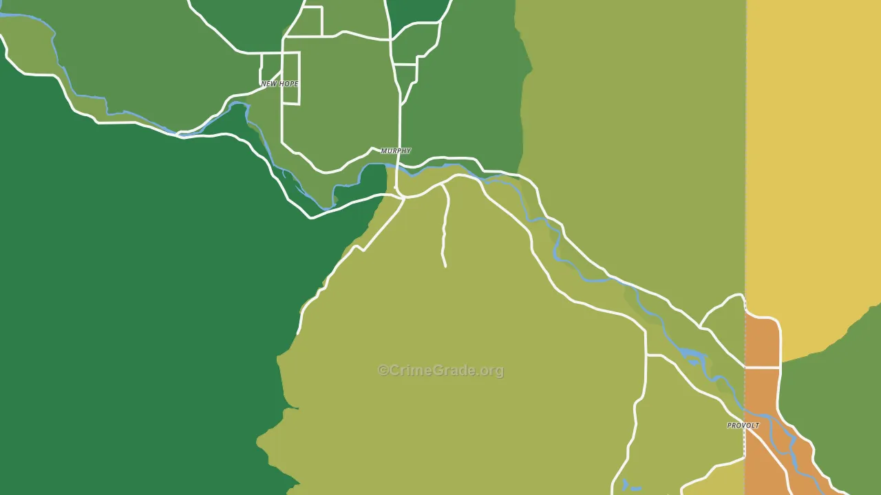 Murphy, OR Map of Robbery Rates