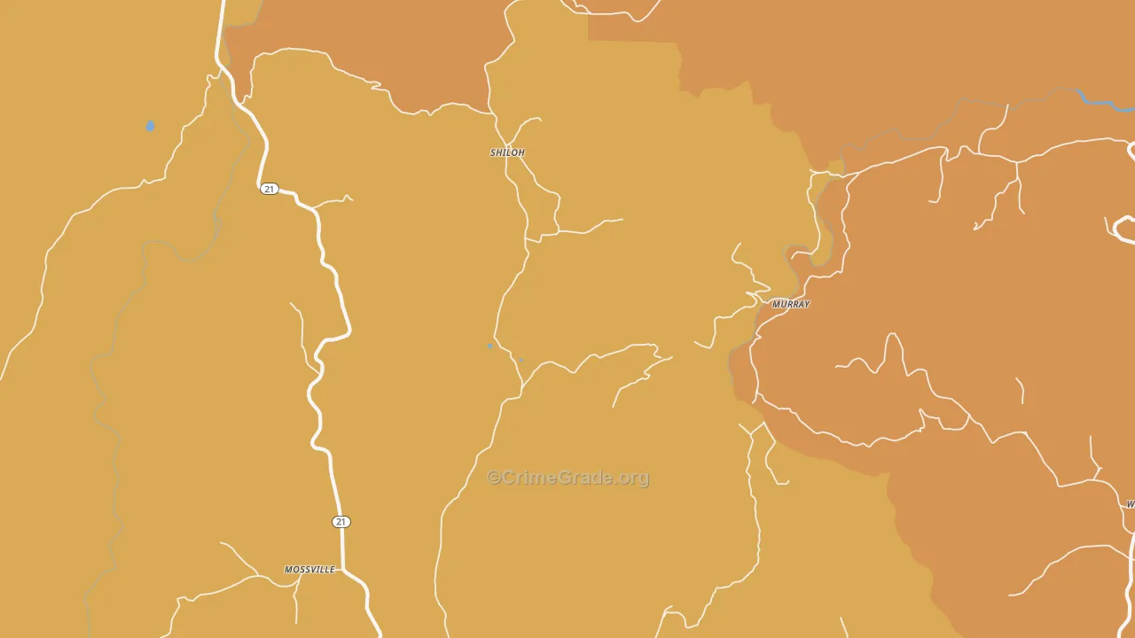 Murray, AR Map of Robbery Rates