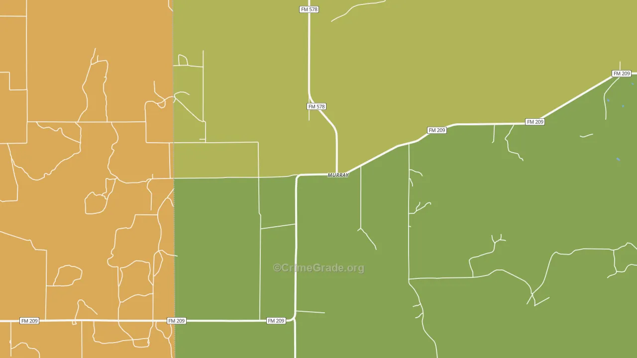 Murray, TX Map of Robbery Rates