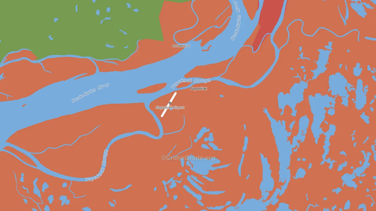 Napaskiak, AK Map of Robbery Rates