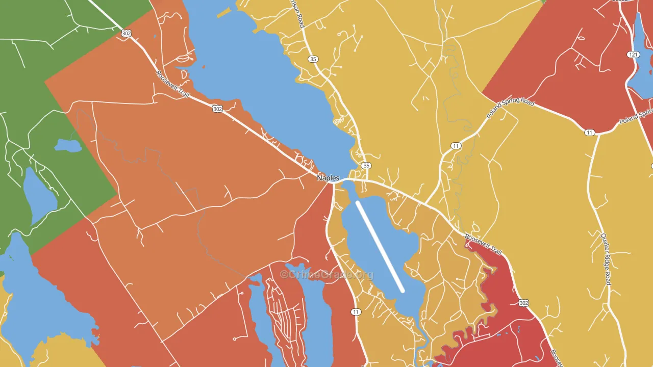 Naples, ME Map of Robbery Rates