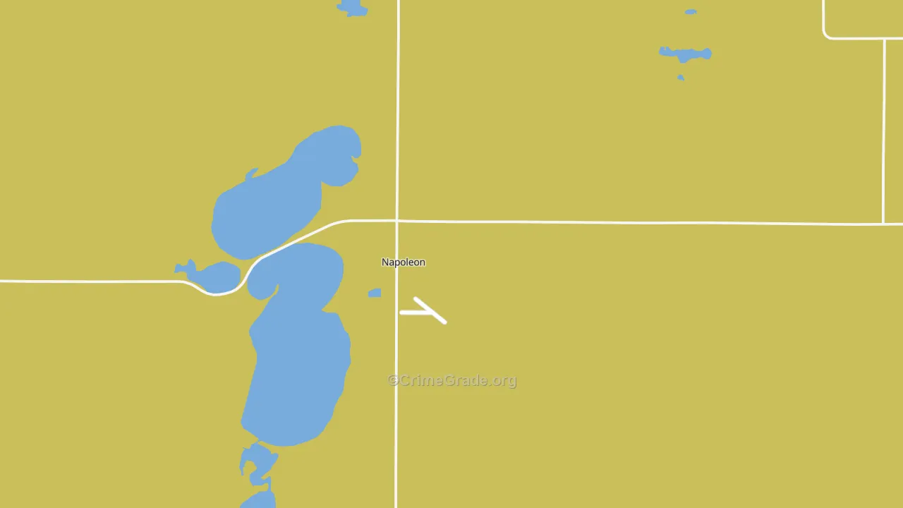 Napoleon, ND Map of Robbery Rates