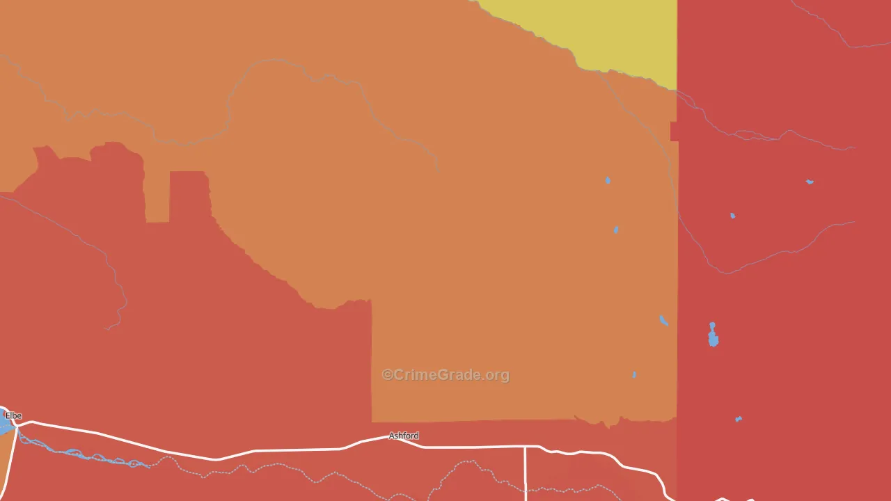 National, WA Map of Robbery Rates