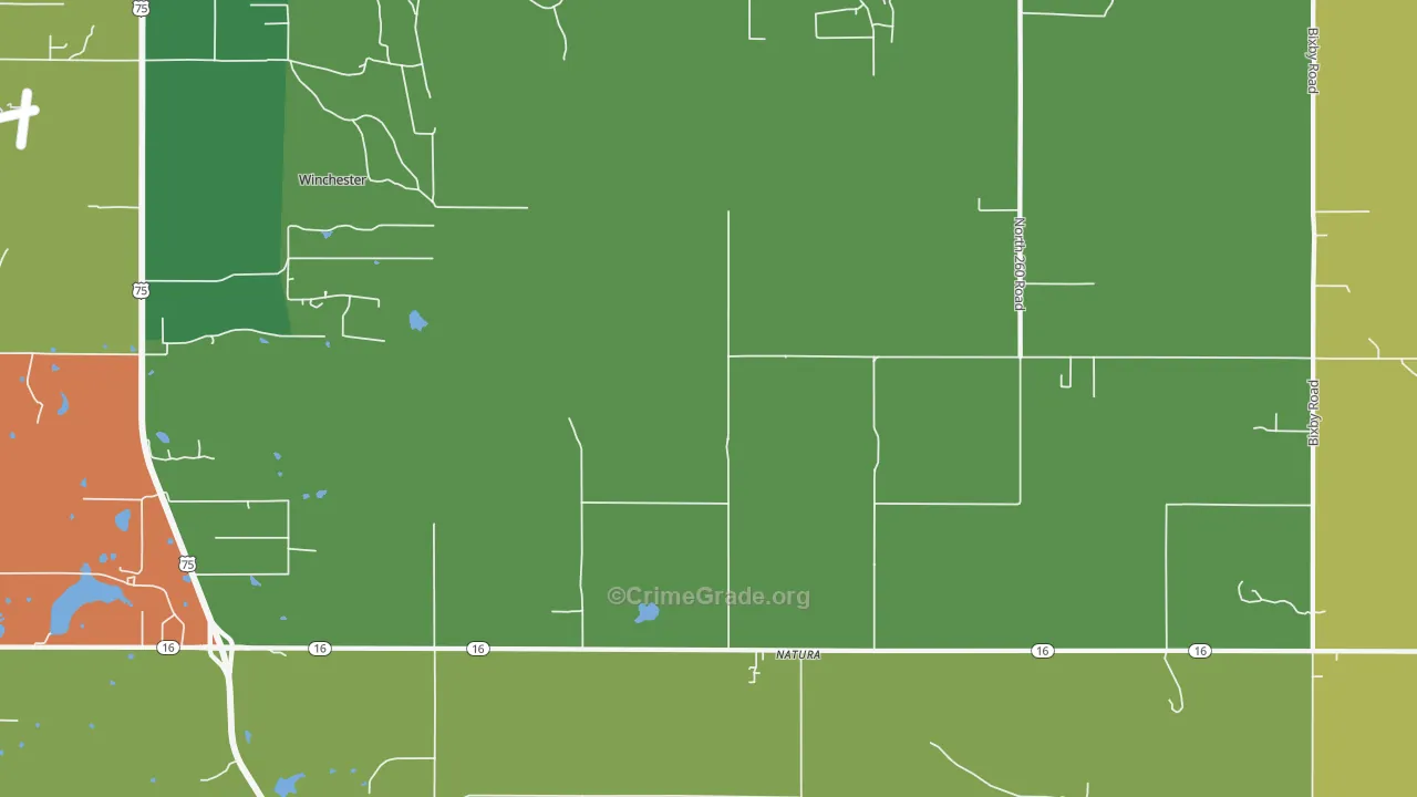 Natura, OK Map of Robbery Rates