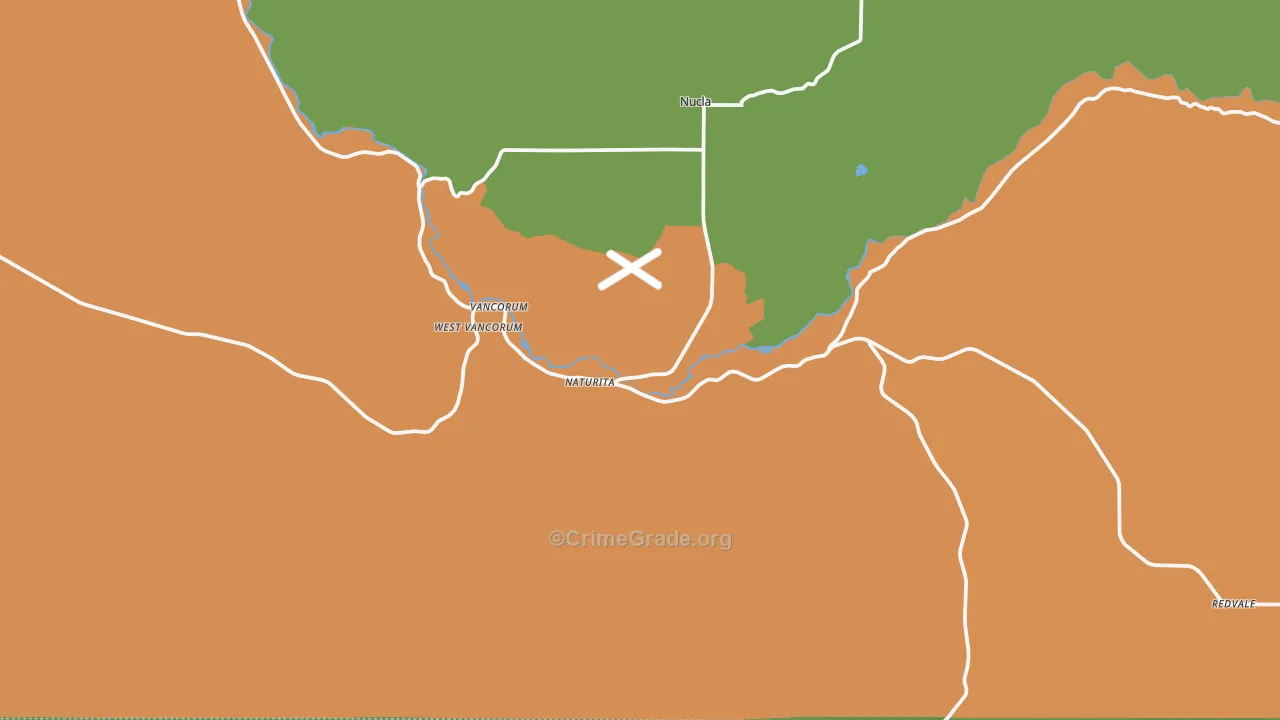 Naturita, CO Map of Robbery Rates