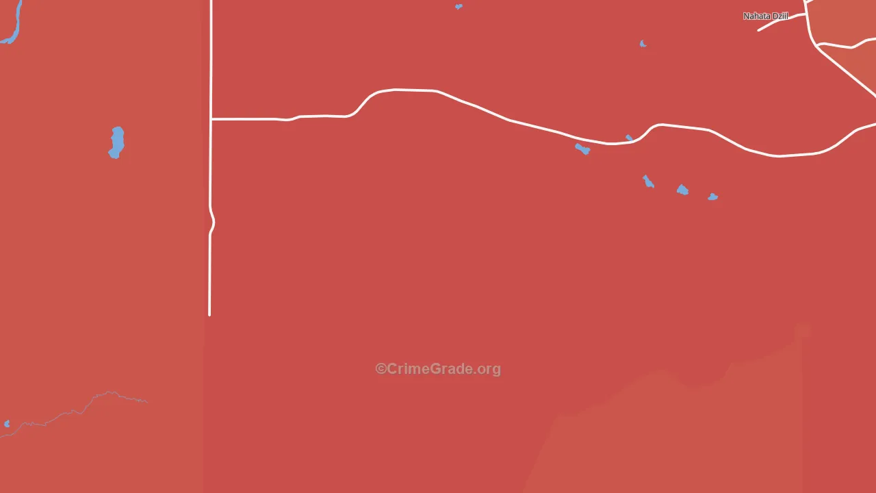 Navajo, AZ Map of Robbery Rates