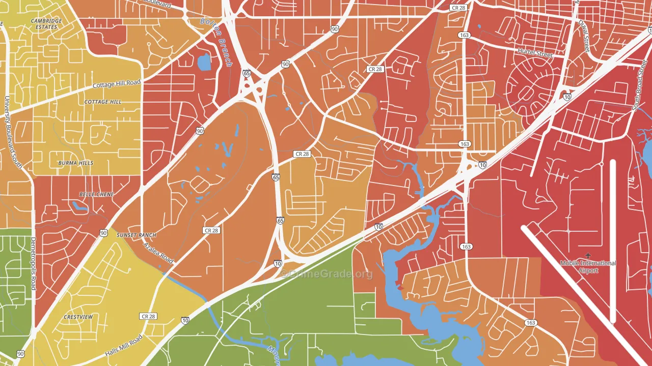Navco, Mobile, AL Map of Robbery Rates