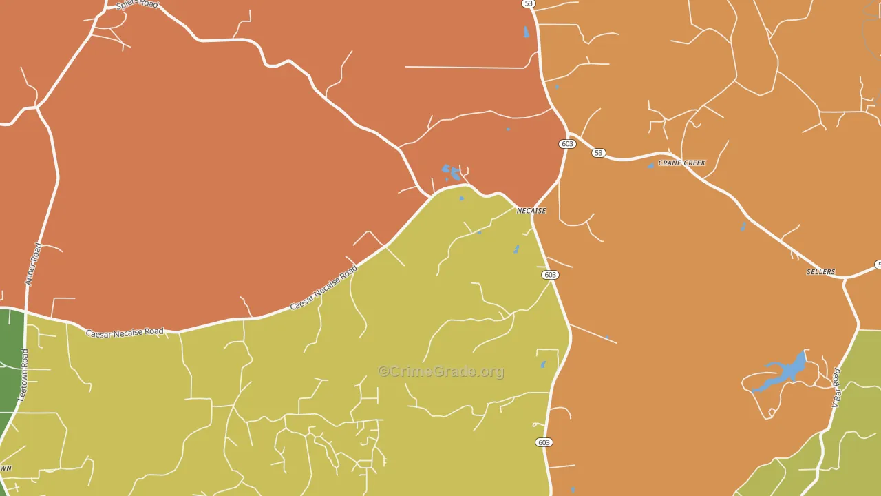 Necaise, MS Map of Robbery Rates