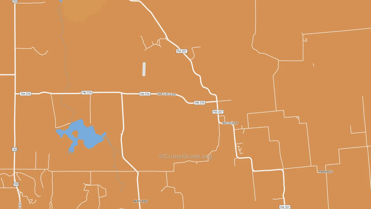 Necessity, TX Map of Robbery Rates