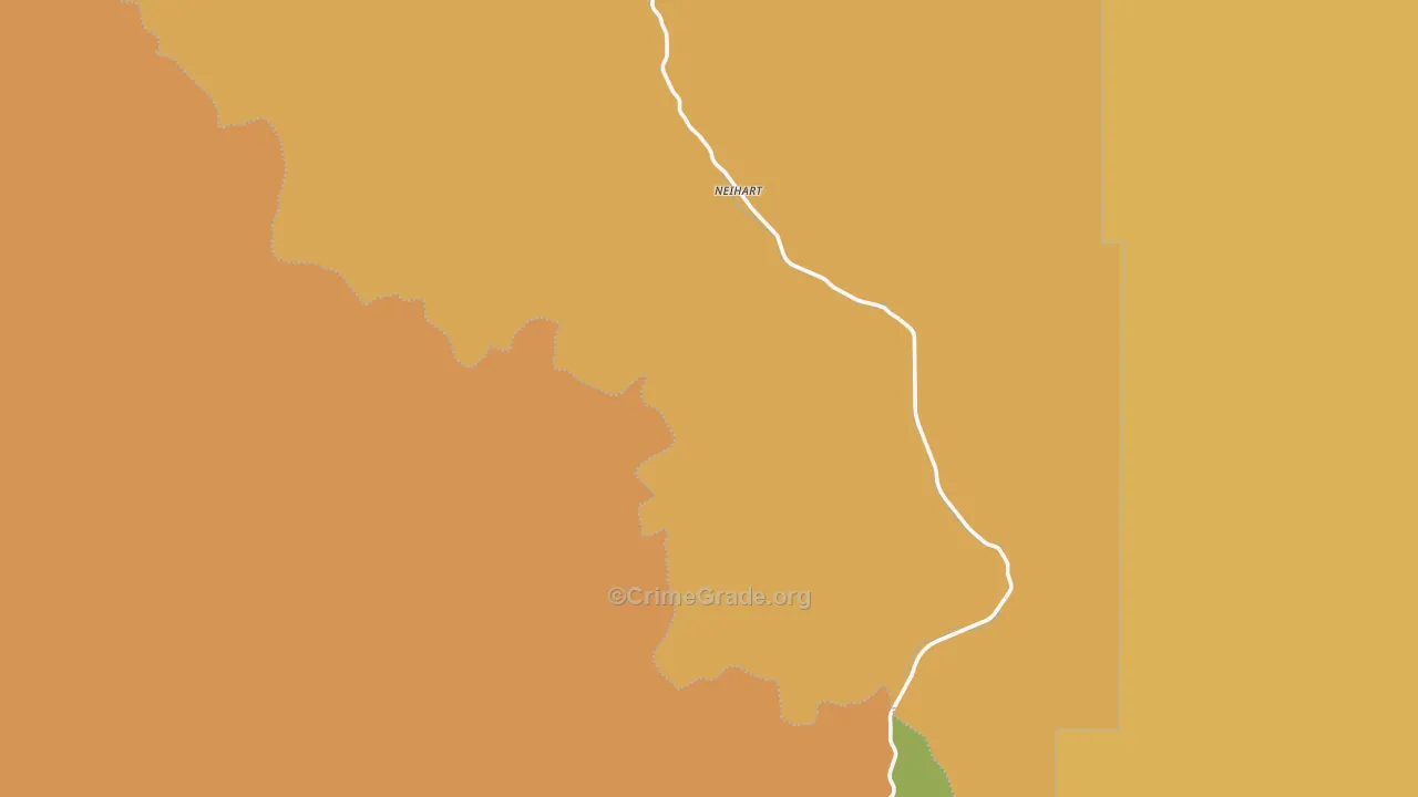 Neihart, MT Map of Robbery Rates