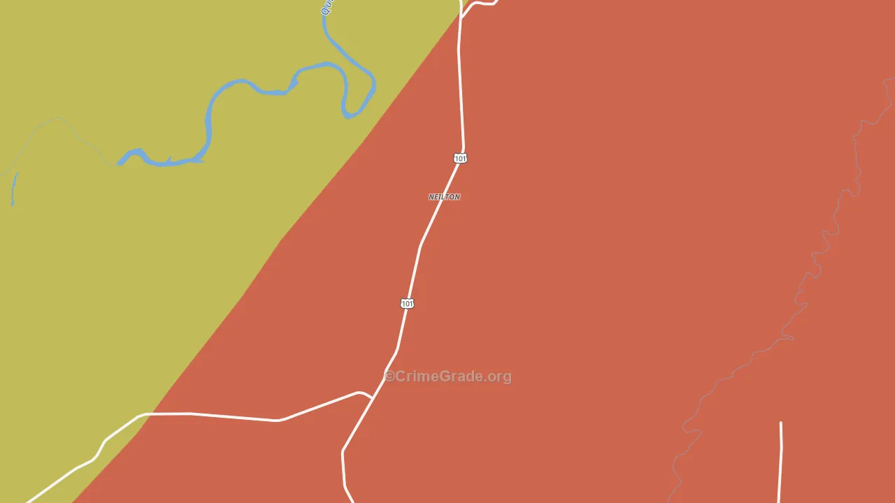 Neilton, WA Map of Robbery Rates