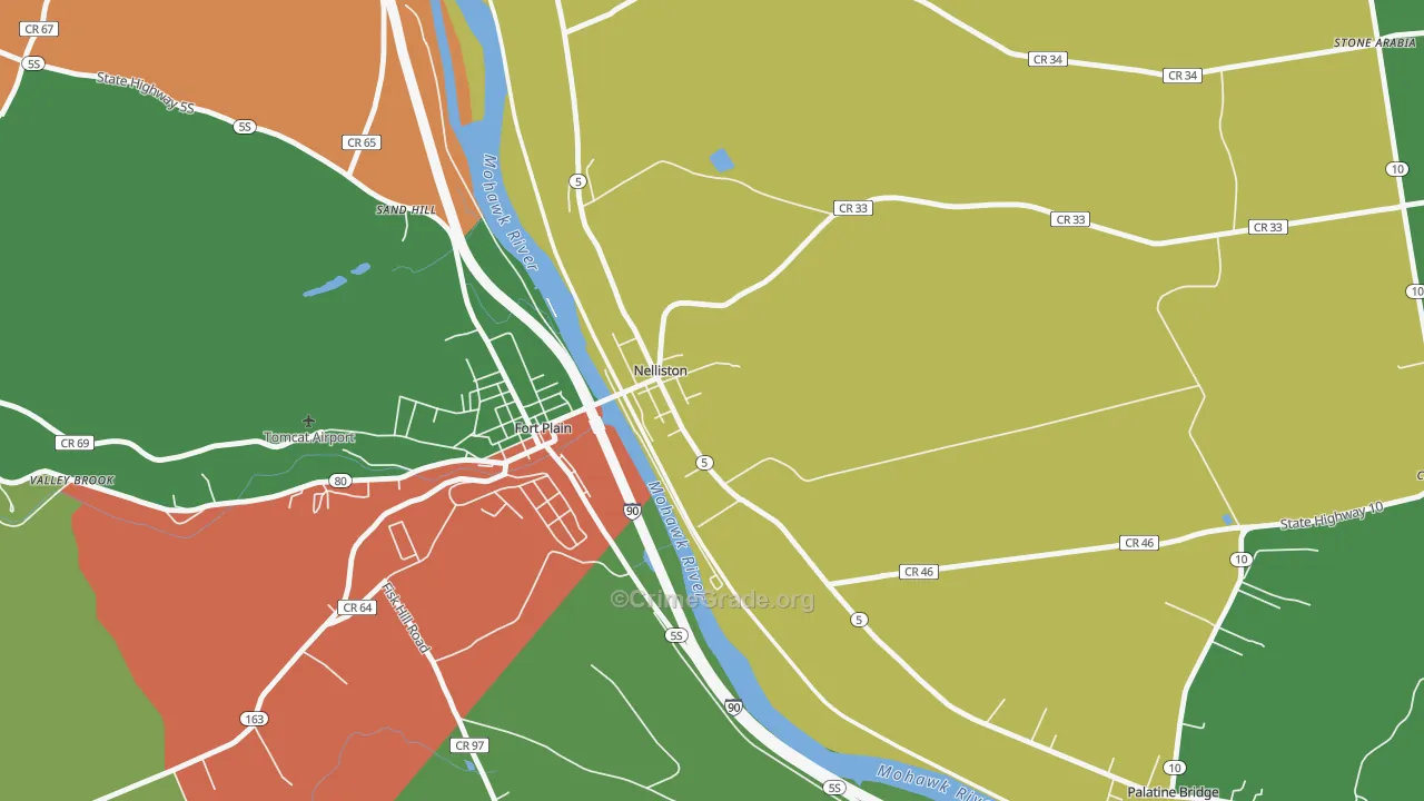 Nelliston, NY Map of Robbery Rates
