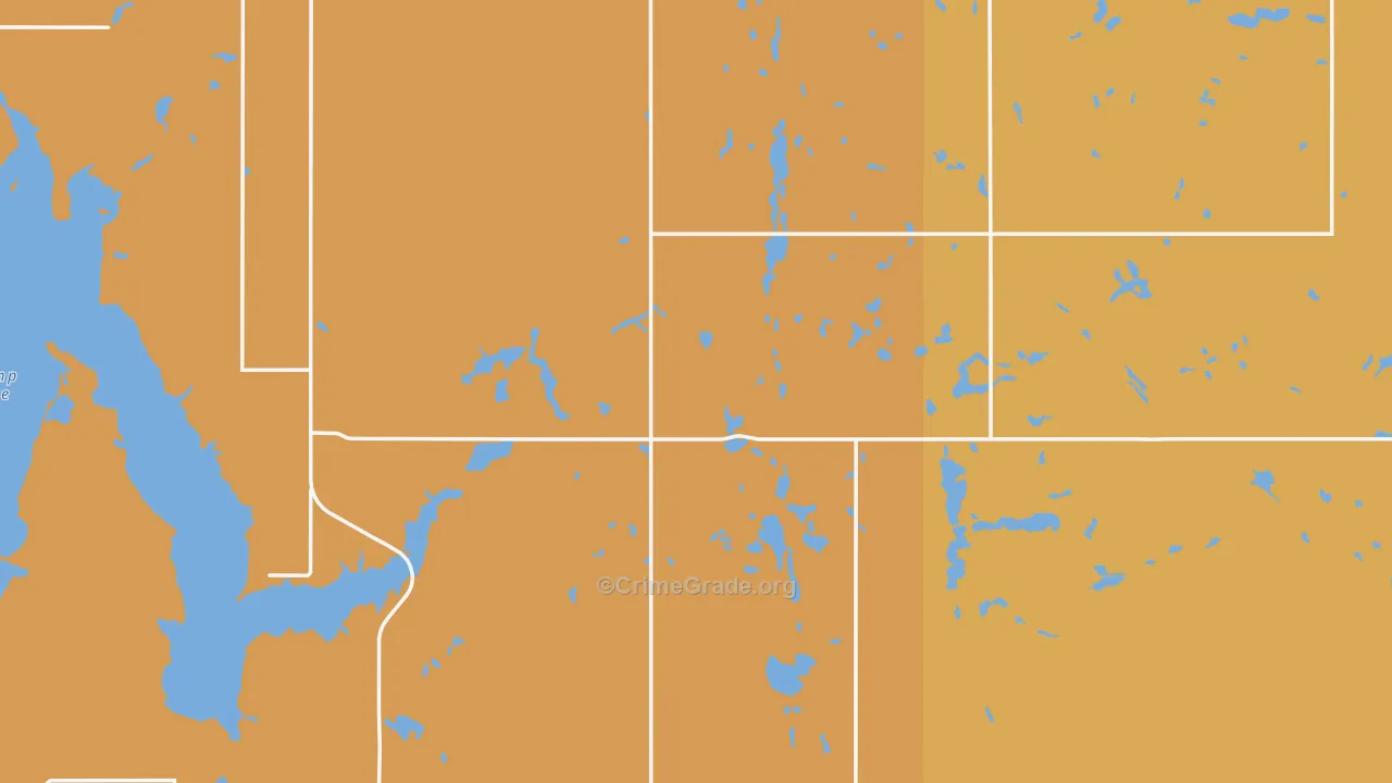 Nelson County, ND Map of Robbery Rates