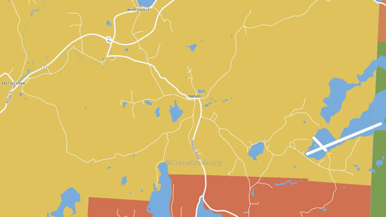 Nelson, NH Map of Robbery Rates