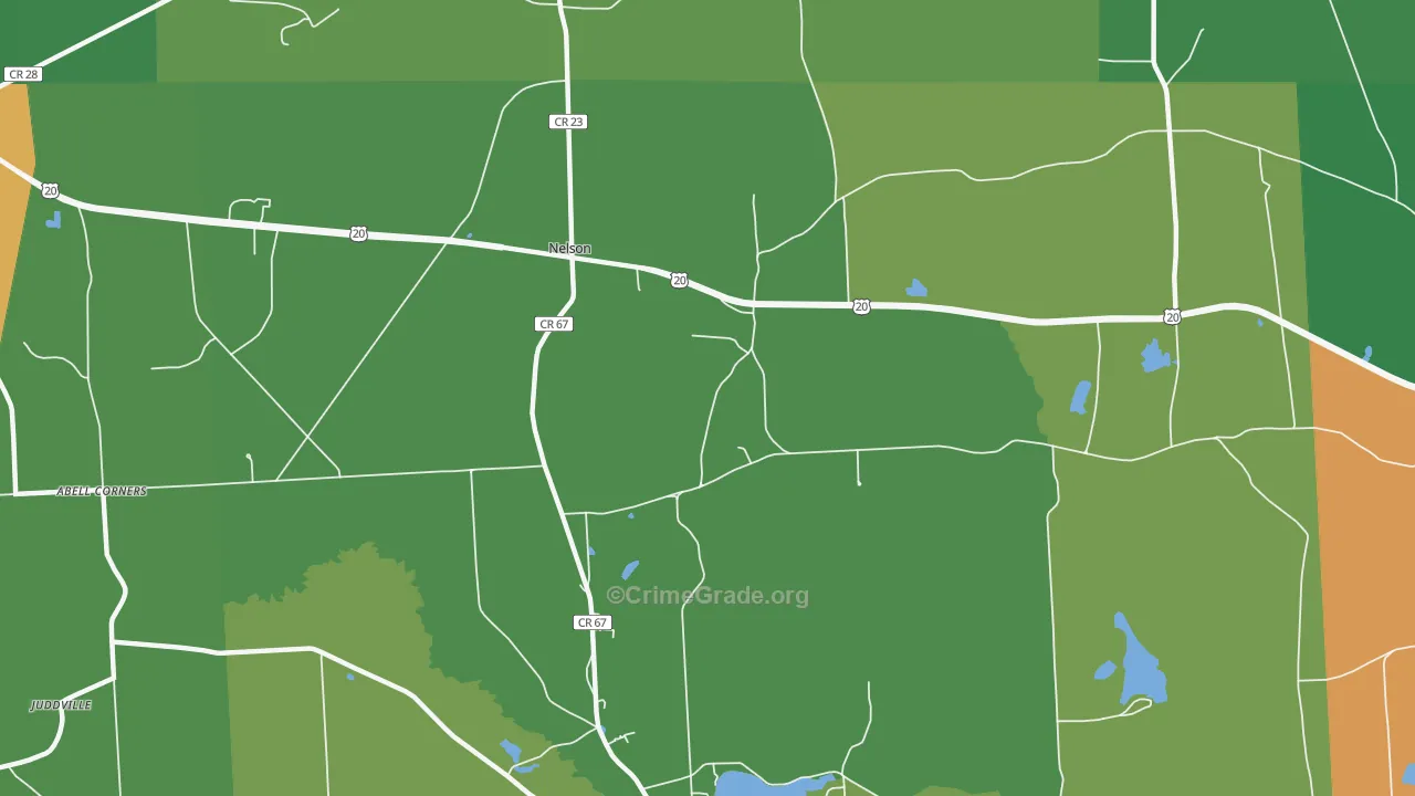 Nelson, NY Map of Robbery Rates