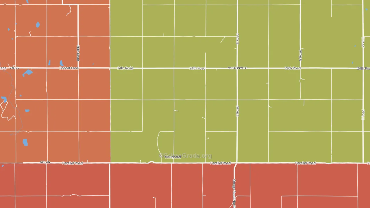 Neuchatel, KS Map of Robbery Rates