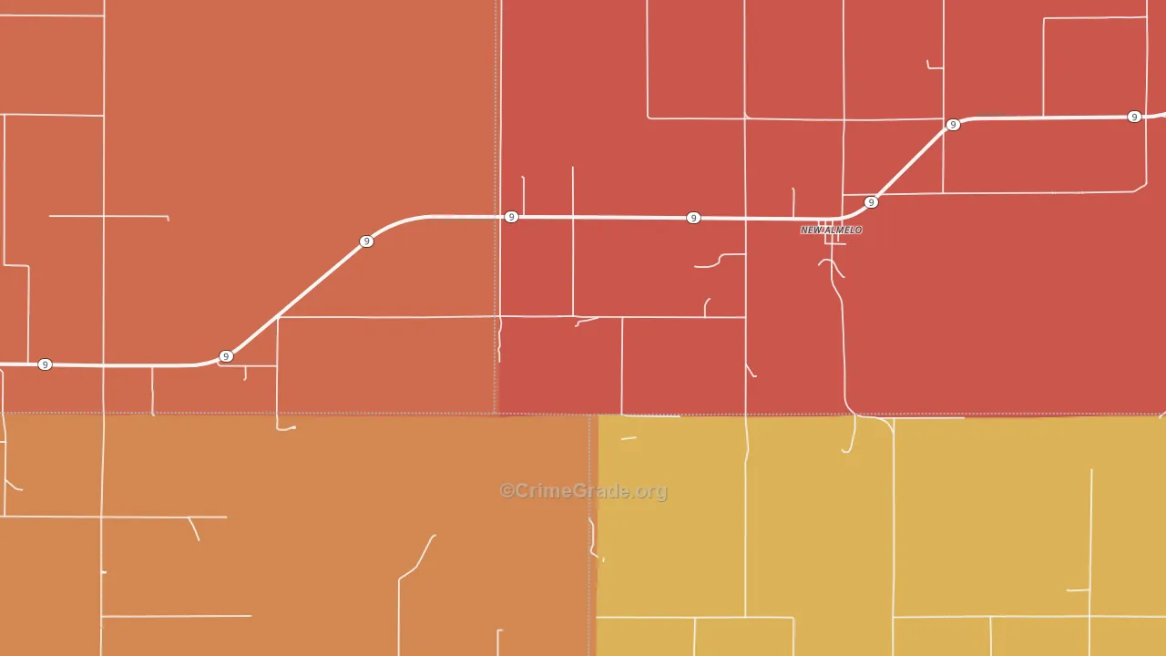 New Almelo, KS Map of Robbery Rates
