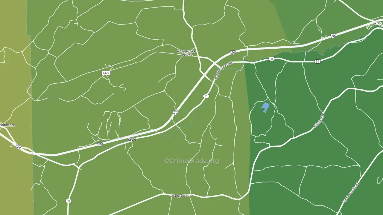 New Buena Vista, PA Map of Robbery Rates