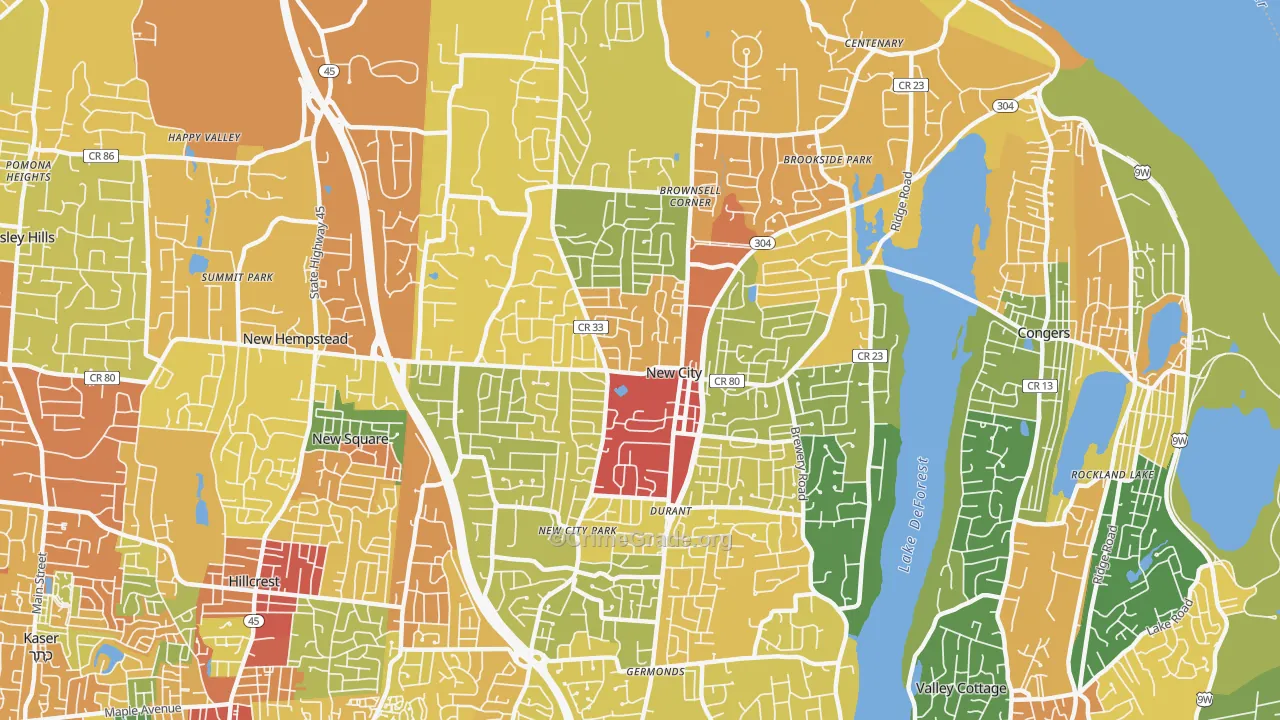 New City, NY Map of Robbery Rates