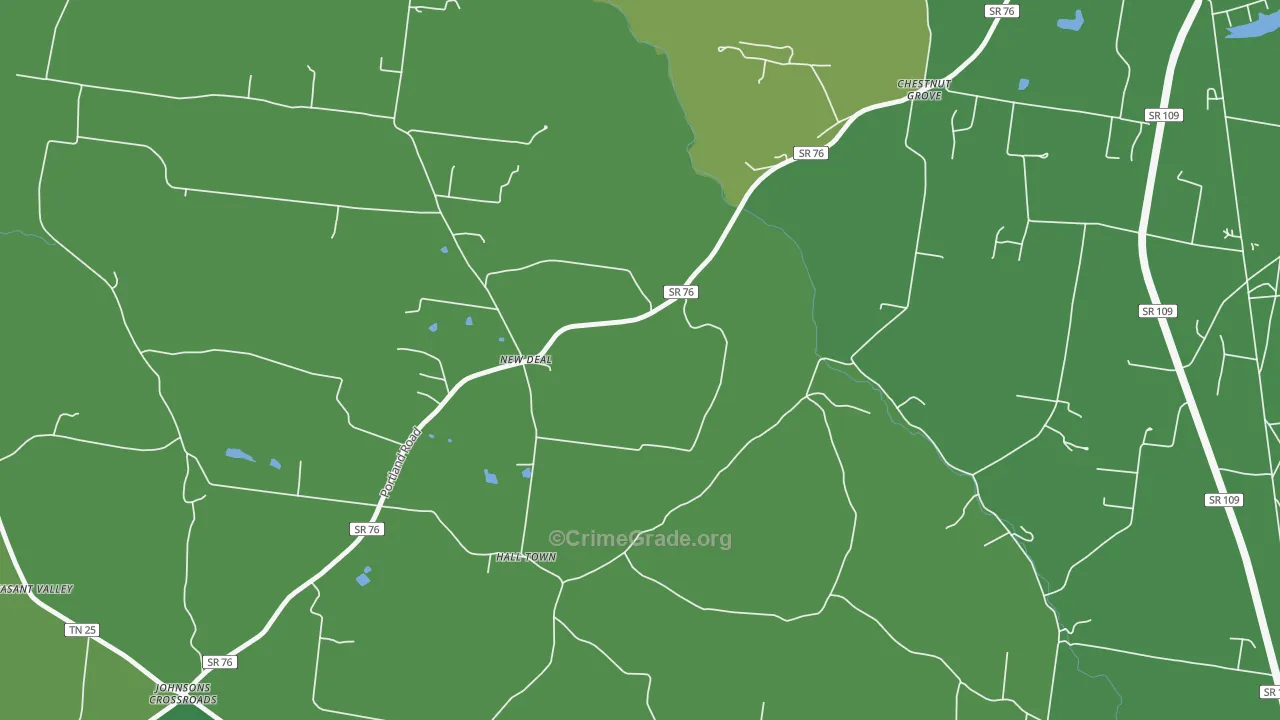 New Deal, TN Map of Robbery Rates