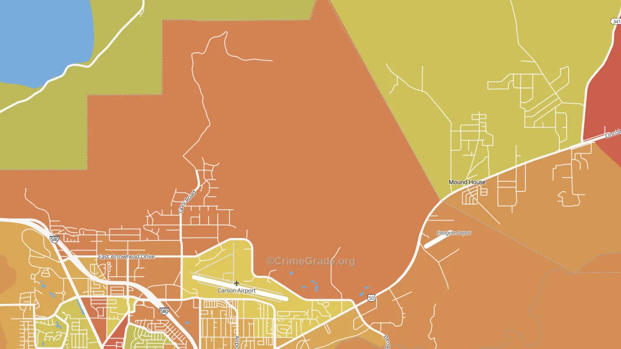 New Empire, NV Map of Robbery Rates