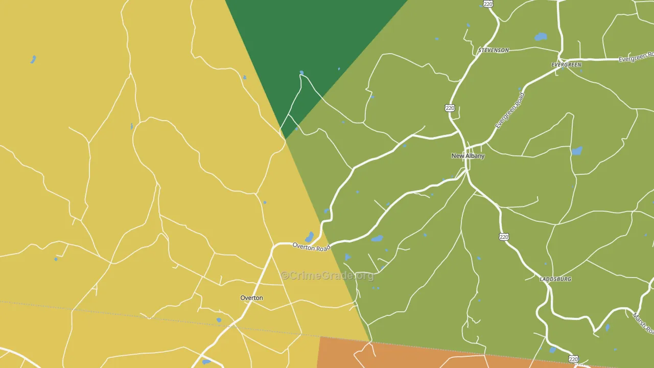 New Era, PA Map of Robbery Rates