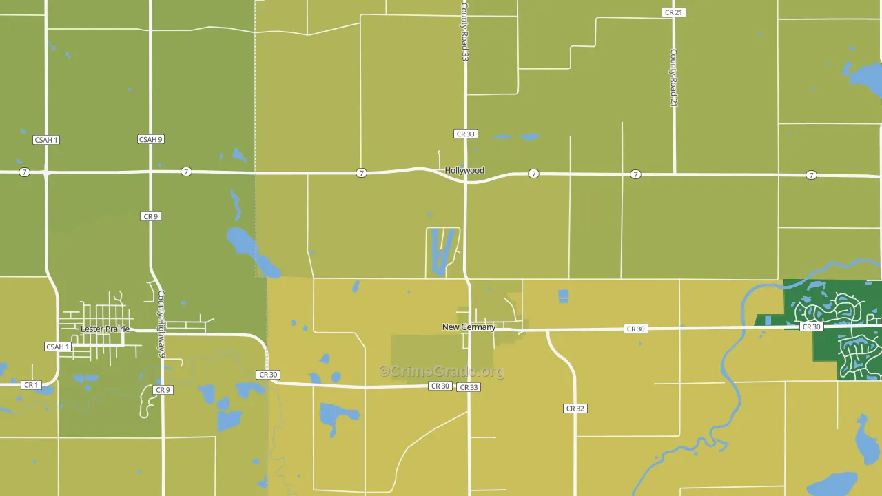 New Germany, MN Map of Robbery Rates