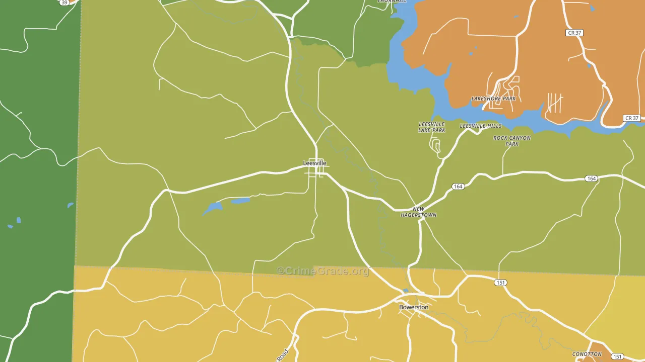 New Hagerstown, OH Map of Robbery Rates