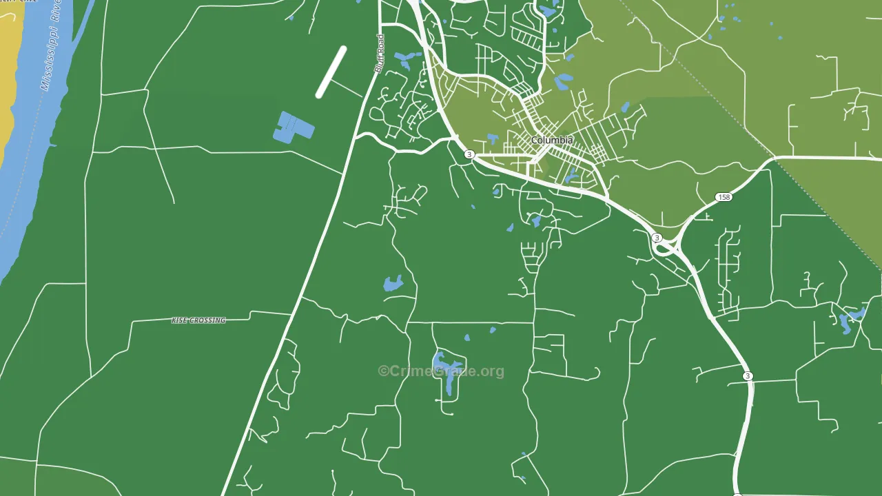 New Hanover, IL Map of Robbery Rates