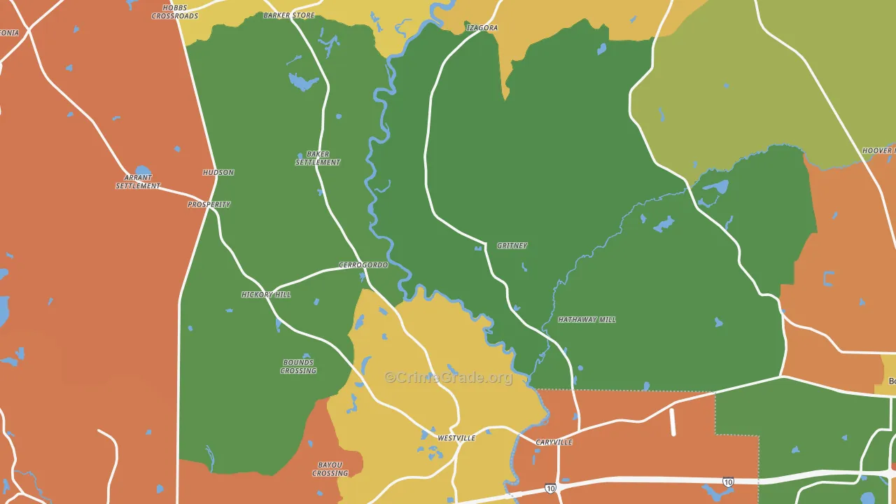 New Hope, FL Map of Robbery Rates