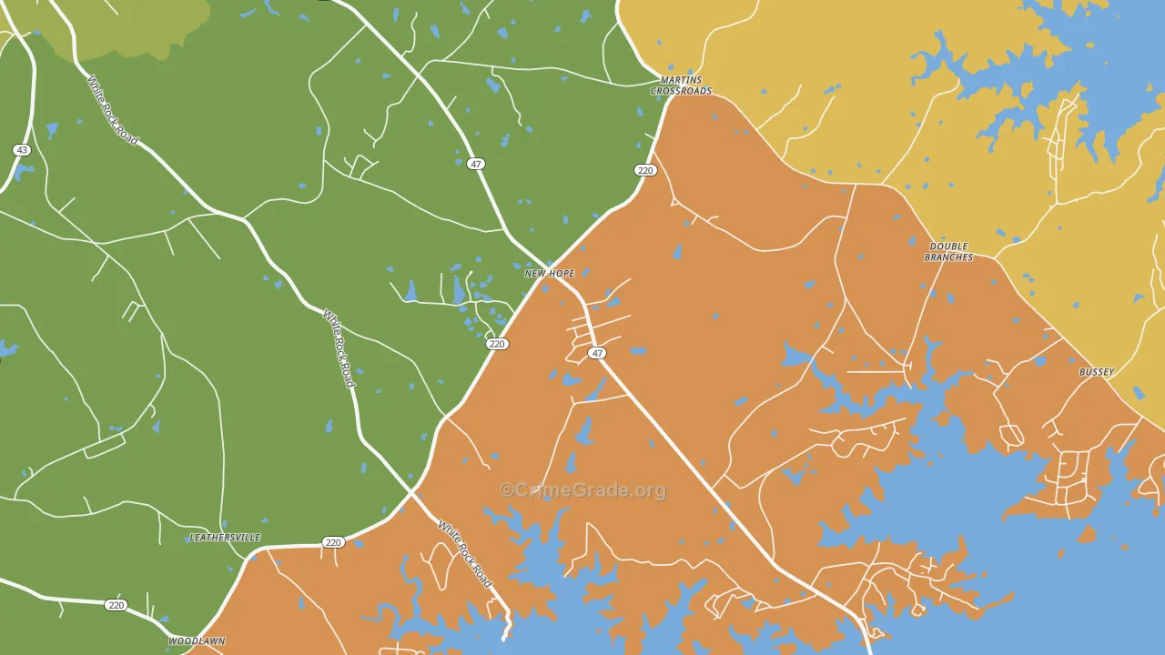 New Hope, GA Map of Robbery Rates
