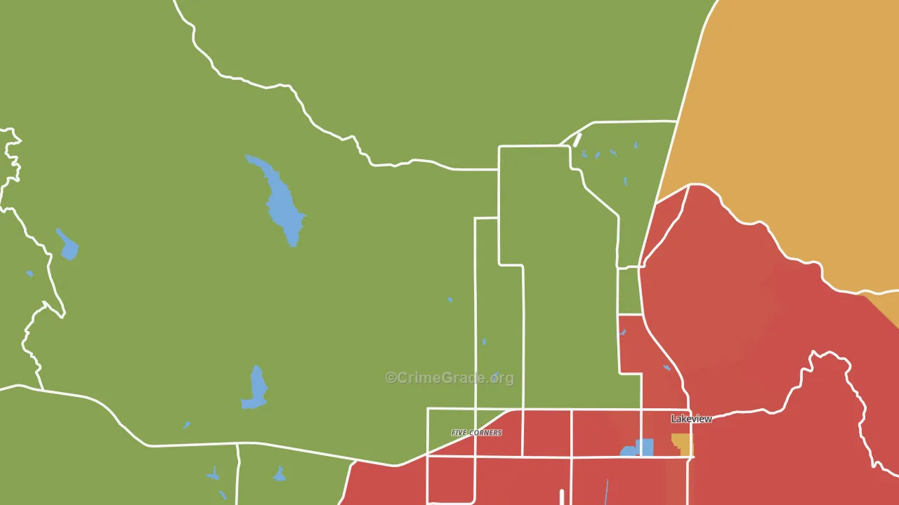 New Idaho, OR Map of Robbery Rates