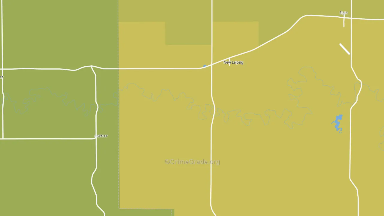 New Leipzig, ND Map of Robbery Rates