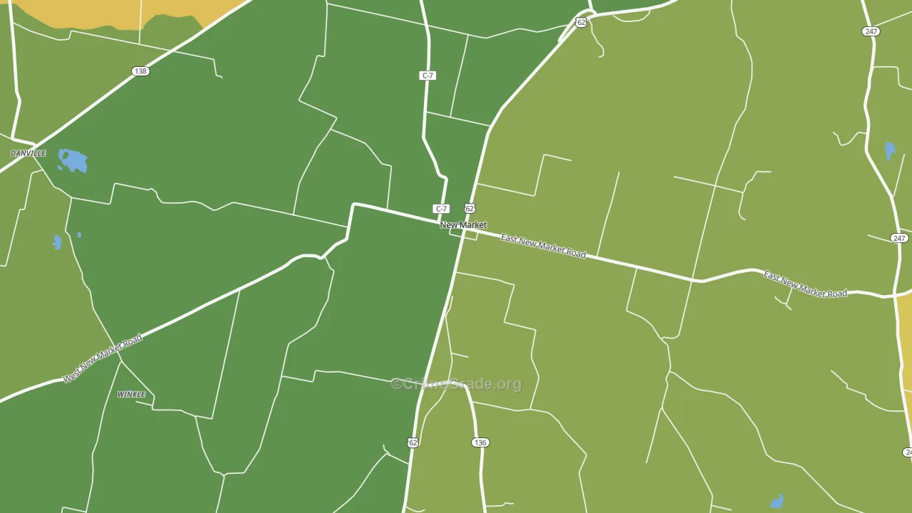 New Market, OH Map of Robbery Rates