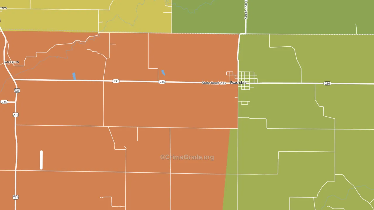 New Maysville, IN Map of Robbery Rates