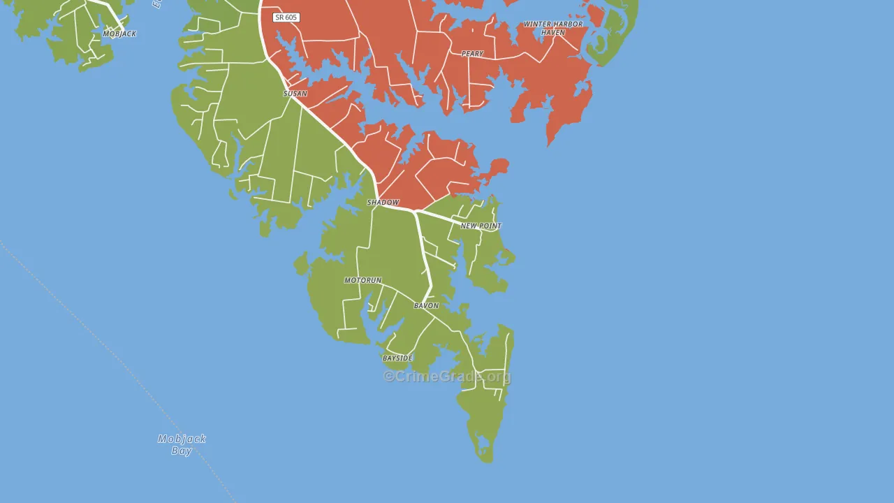 New Point, VA Map of Robbery Rates