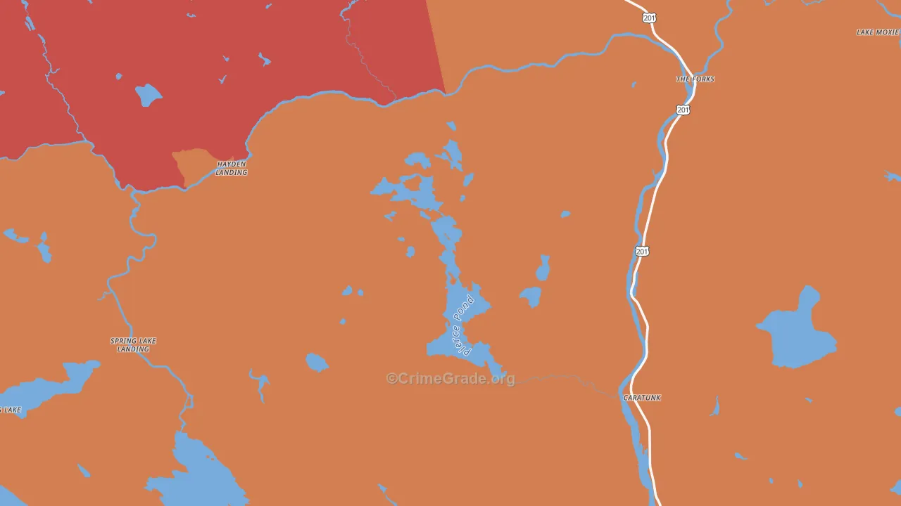 New Portland, ME Map of Robbery Rates
