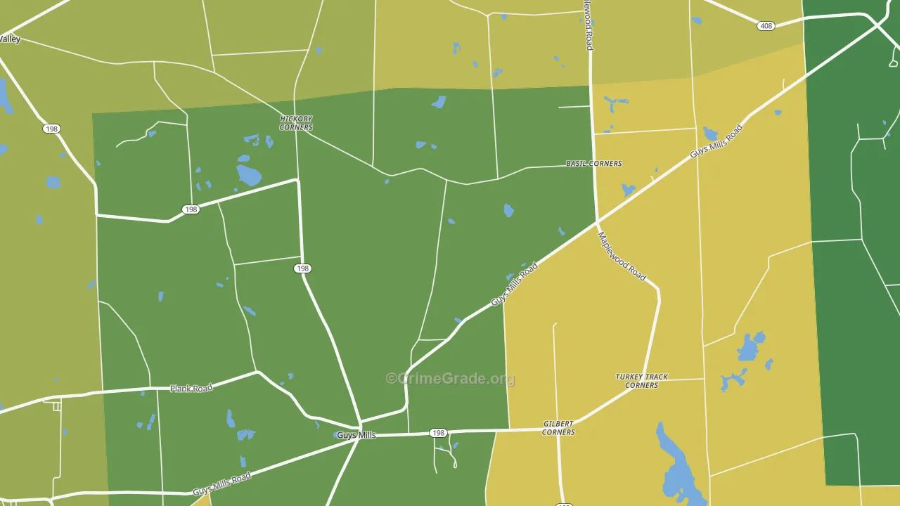 New Richmond, PA Map of Robbery Rates